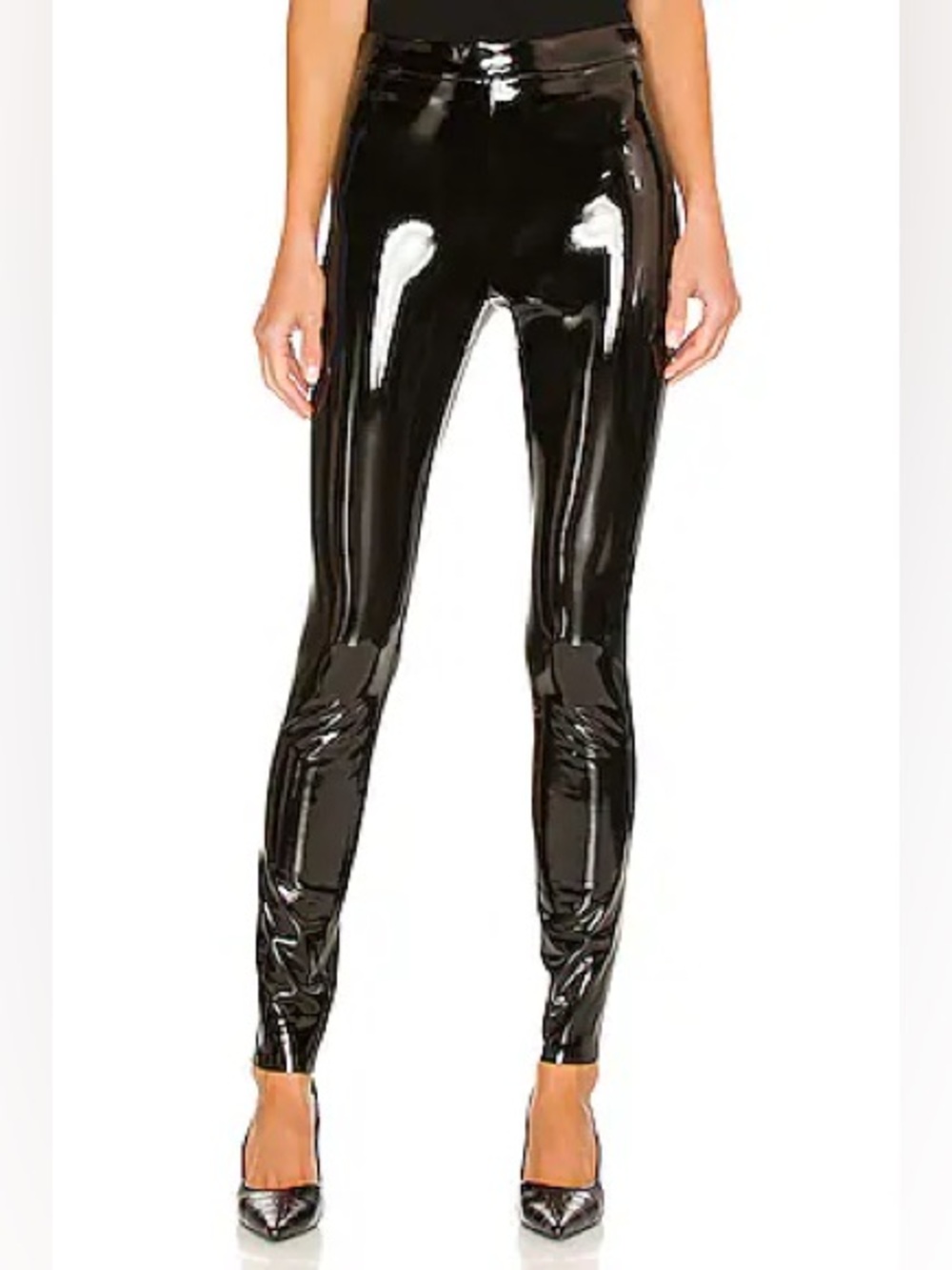 NWT $195 Alice + Olivia Maddox Vegan Leather Leggings, 4